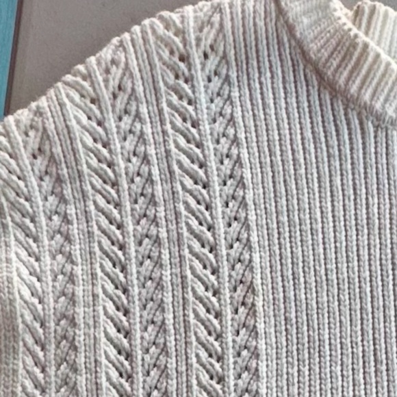 Anthropologie Fringed Sweater Vest Cream One Size - Picture 15 of 15